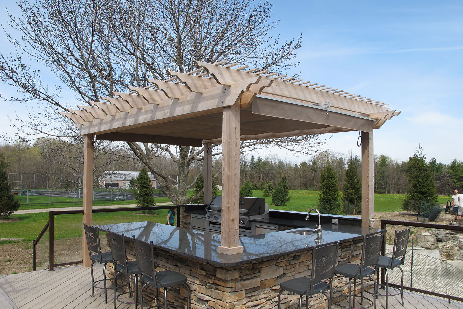 Outdoor Kitchen Pergola Cover