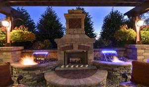 Fall Outdoor Space Water Feature