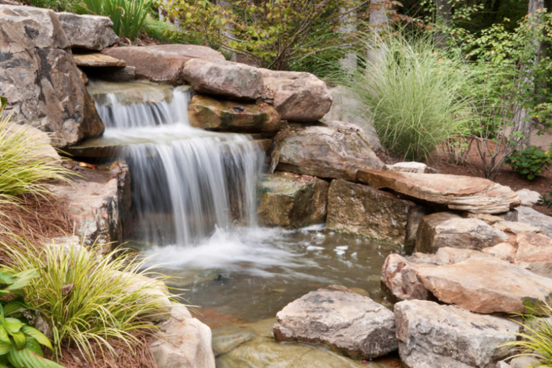 Fall Outdoor Space Water Feature